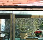 An air dried oak frame extension from the outside.