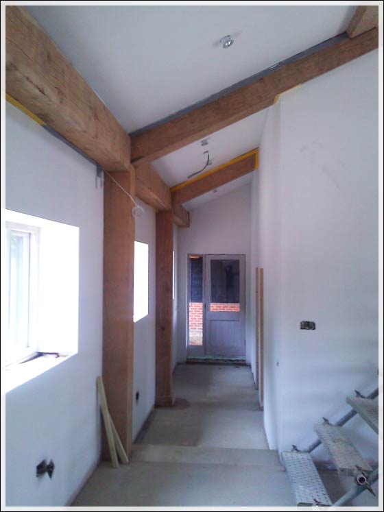 Oak Beam Ceiling and wall Casings