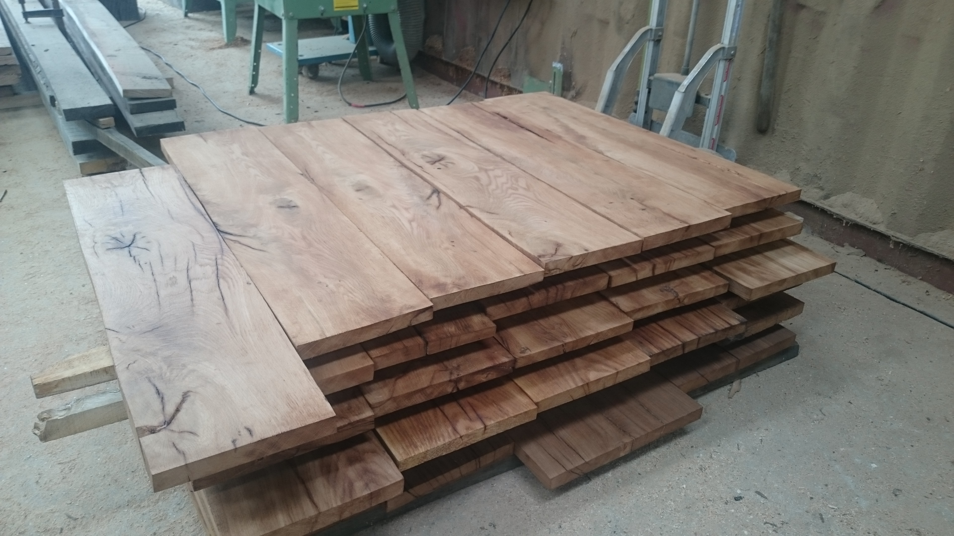 Reclaimed oak shelves