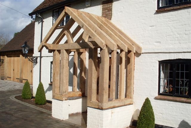 An air dried oak porch