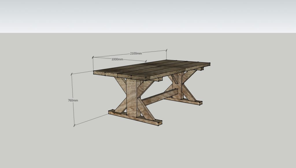 solid oak dining table