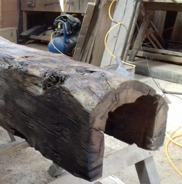 A big piece of a hollowed oak beam.