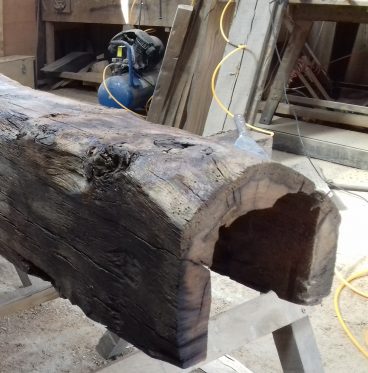 A big piece of a hollowed oak beam.