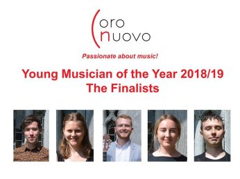Pictures of the five Musician finalist for the Coro Nuovo's Sussex Your Musician of the Year 2018/2019
