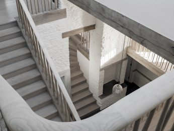 Coastal House, Devon oak stairs and beams.