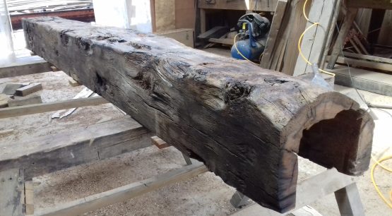 U-shaped oak beam