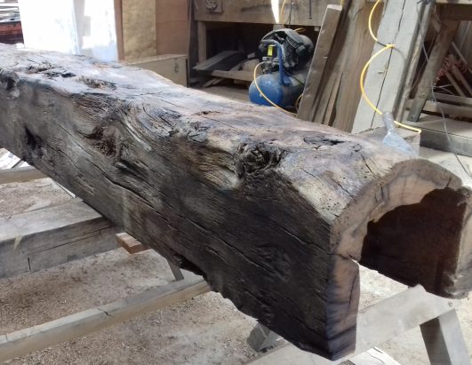U-shaped oak beam