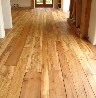 Interior design shot, a resawn wood floor